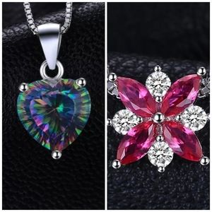 COPY - 2pcs/set 925 starling silver pandent witho…